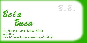 bela busa business card