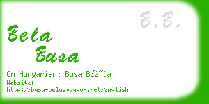 bela busa business card